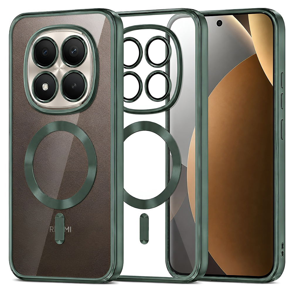 Калъф за Xiaomi Redmi Note 15 Pro+ 5G / Poco M8 Pro 5G - Techsuit Luxury Crystal MagSafe - Deep Зелен