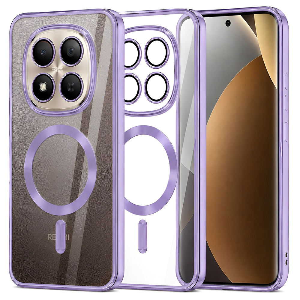 Чантичка за Xiaomi Redmi Note 15 Pro+ 5G / Poco M8 Pro 5G - Techsuit Luxury Crystal MagSafe - светло лилаво