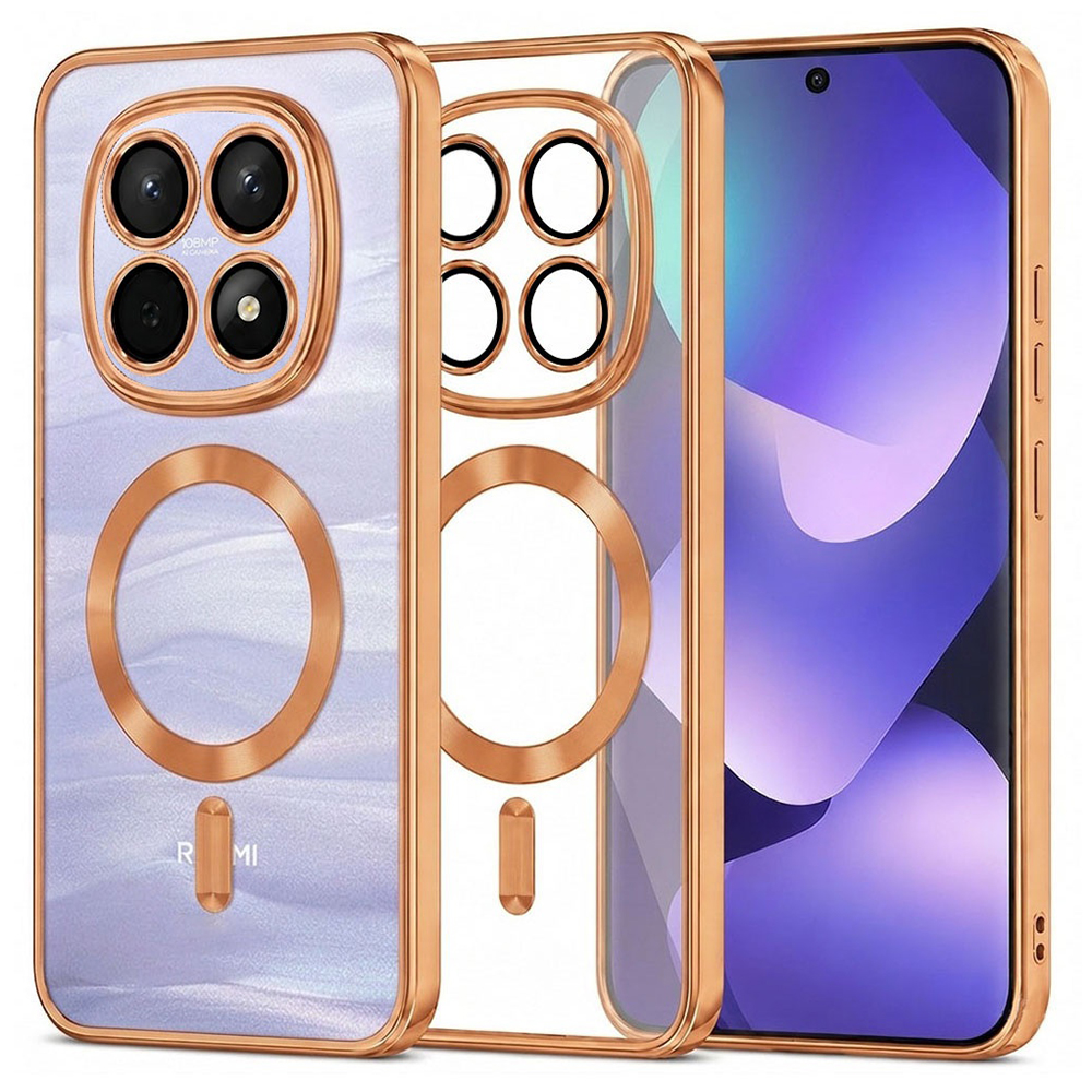 Калъф за Xiaomi Redmi Note 15 5G / Note 15 4G / Poco M8 5G - Techsuit Luxury Crystal MagSafe - Оранжев