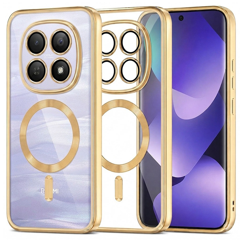Калъф за Xiaomi Redmi Note 15 5G / Note 15 4G / Poco M8 5G - Techsuit Luxury Crystal MagSafe - златен