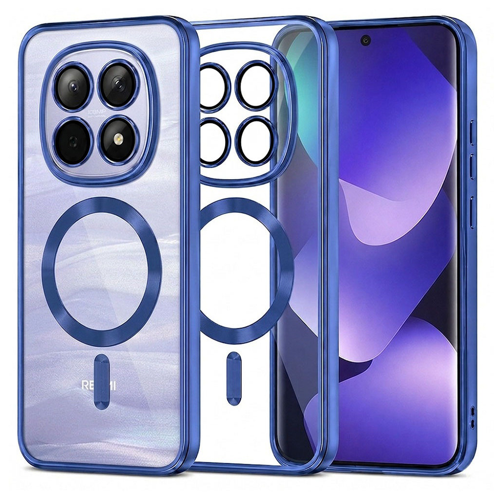 Калъф за Xiaomi Redmi Note 15 5G / Note 15 4G / Poco M8 5G - Techsuit Luxury Crystal MagSafe - Deep Син