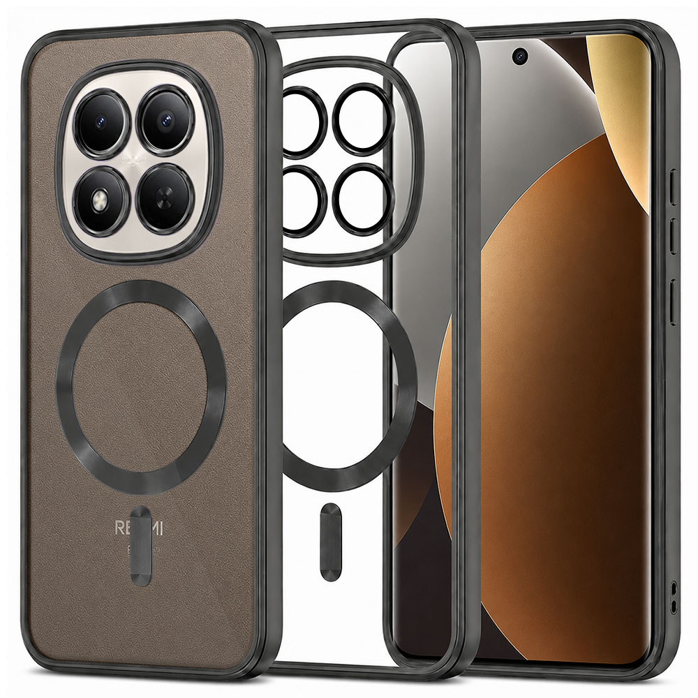 Калъф за Xiaomi Redmi Note 15 Pro+ 5G / Poco M8 Pro 5G - Techsuit Luxury Crystal MagSafe - Черен