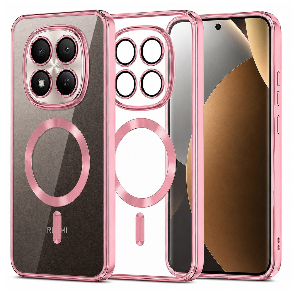 Чантичка за Xiaomi Redmi Note 15 Pro+ 5G / Poco M8 Pro 5G - Techsuit Luxury Crystal MagSafe - Розов