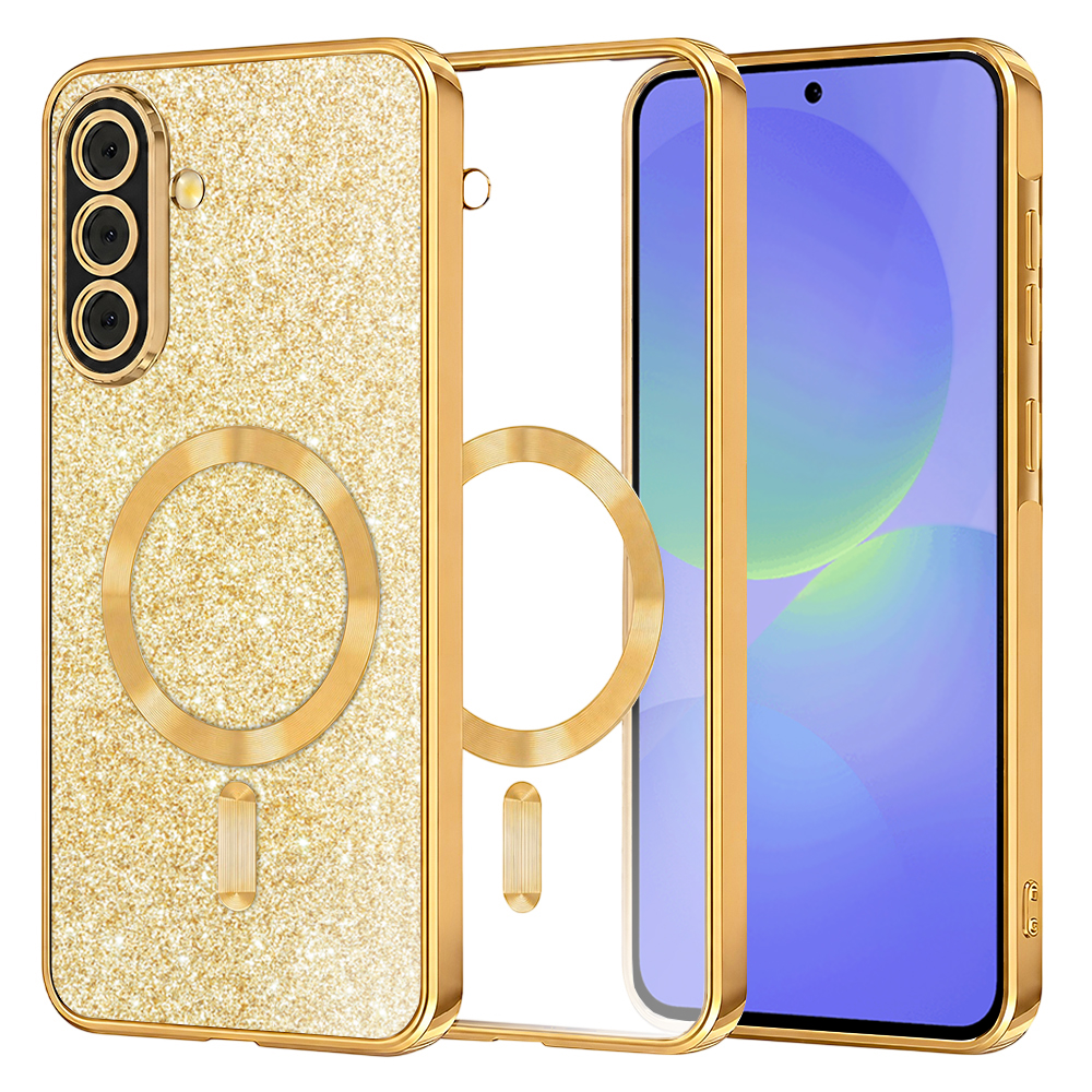 Калъф за Samsung Galaxy A36 5G / A56 5G - Techsuit Luxury Glitter MagSafe - Златен