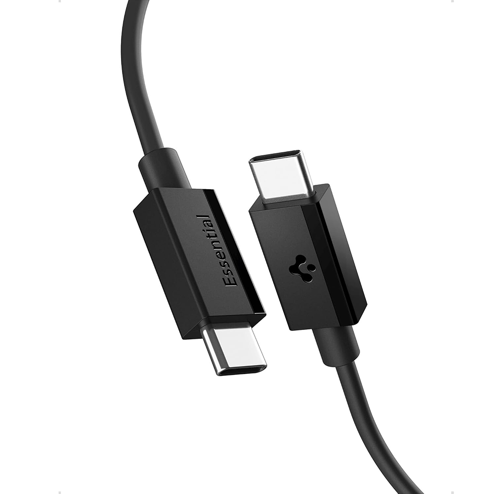 Кабел Type-C, 60W, 480Mbps - Spigen Essential EB6015CC (ACA10417) - Черен