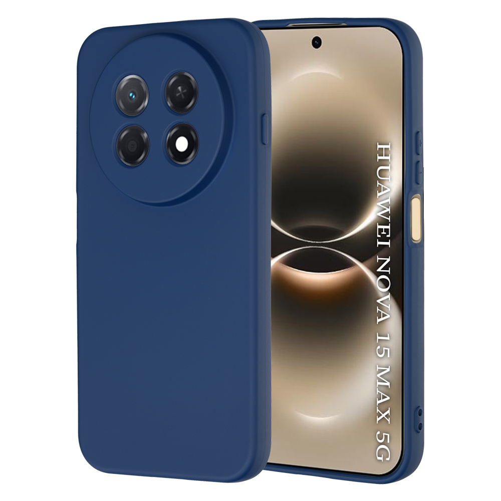 Калъф за Huawei nova 15 Max - Techsuit SoftFlex - Тъмносин Син