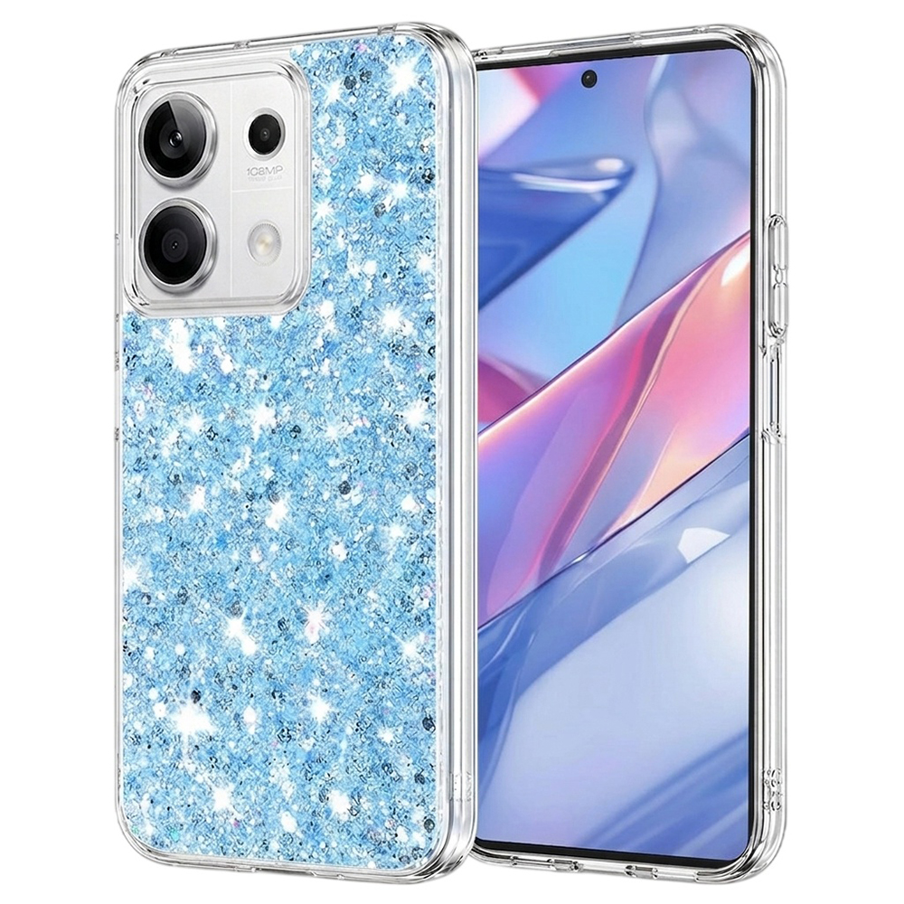 Калъф за Xiaomi Redmi Note 13 5G - Techsuit Sparkly Glitter - Син