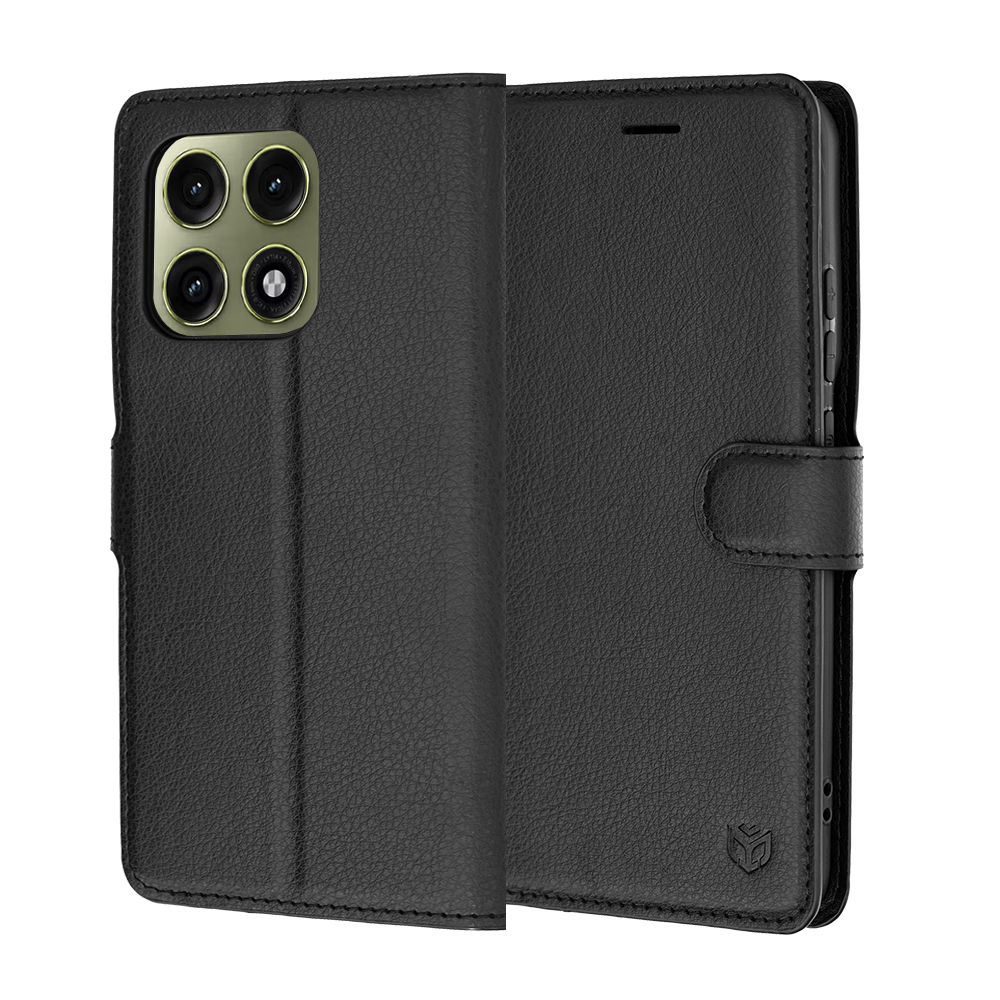 Калъф за Motorola Edge 70 Pro - Techsuit Leather Folio - Черен