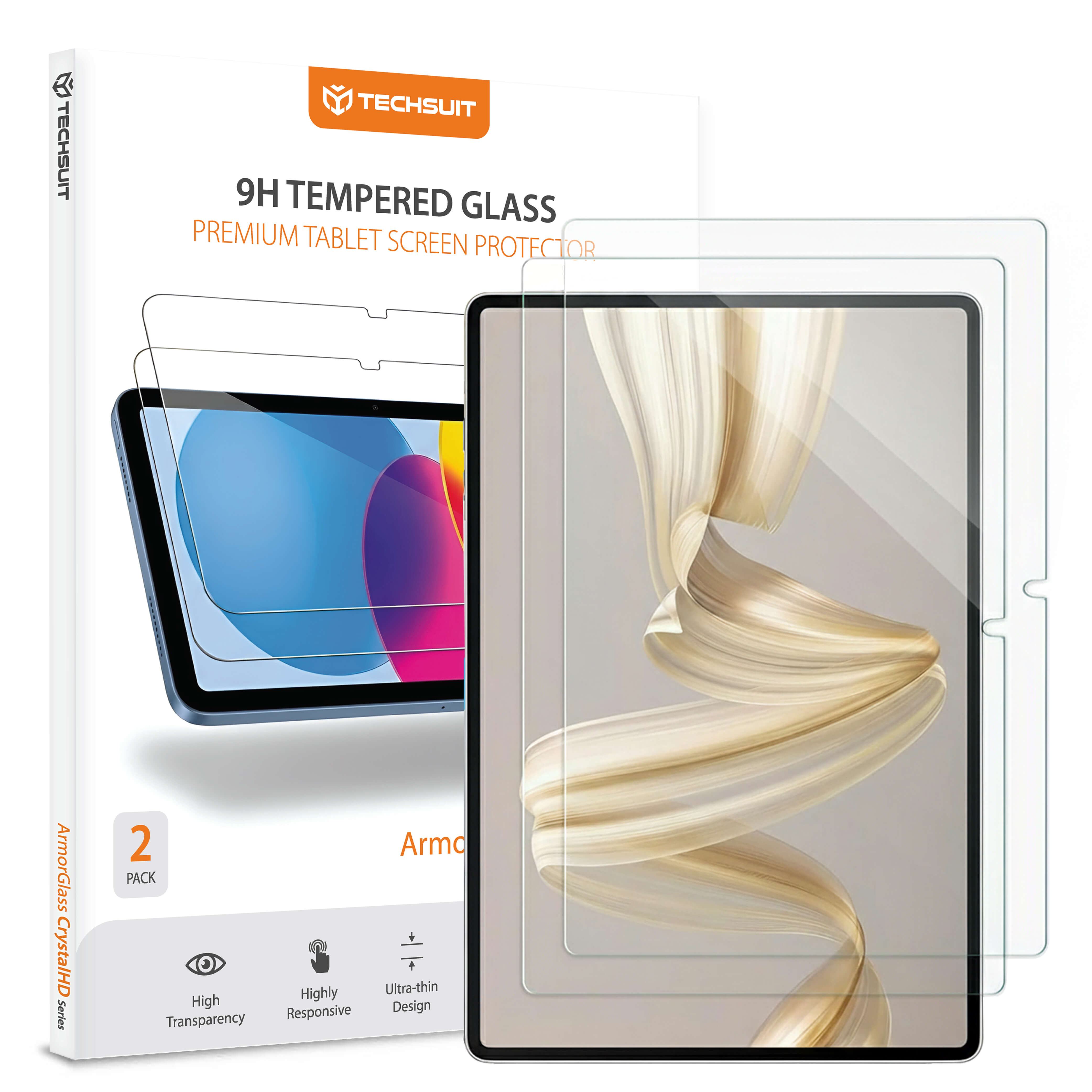 Калъф за Huawei MatePad Pro 12.2 (2024) (комплект 2) - Techsuit ArmorGlass CrystalHD - Прозрачен