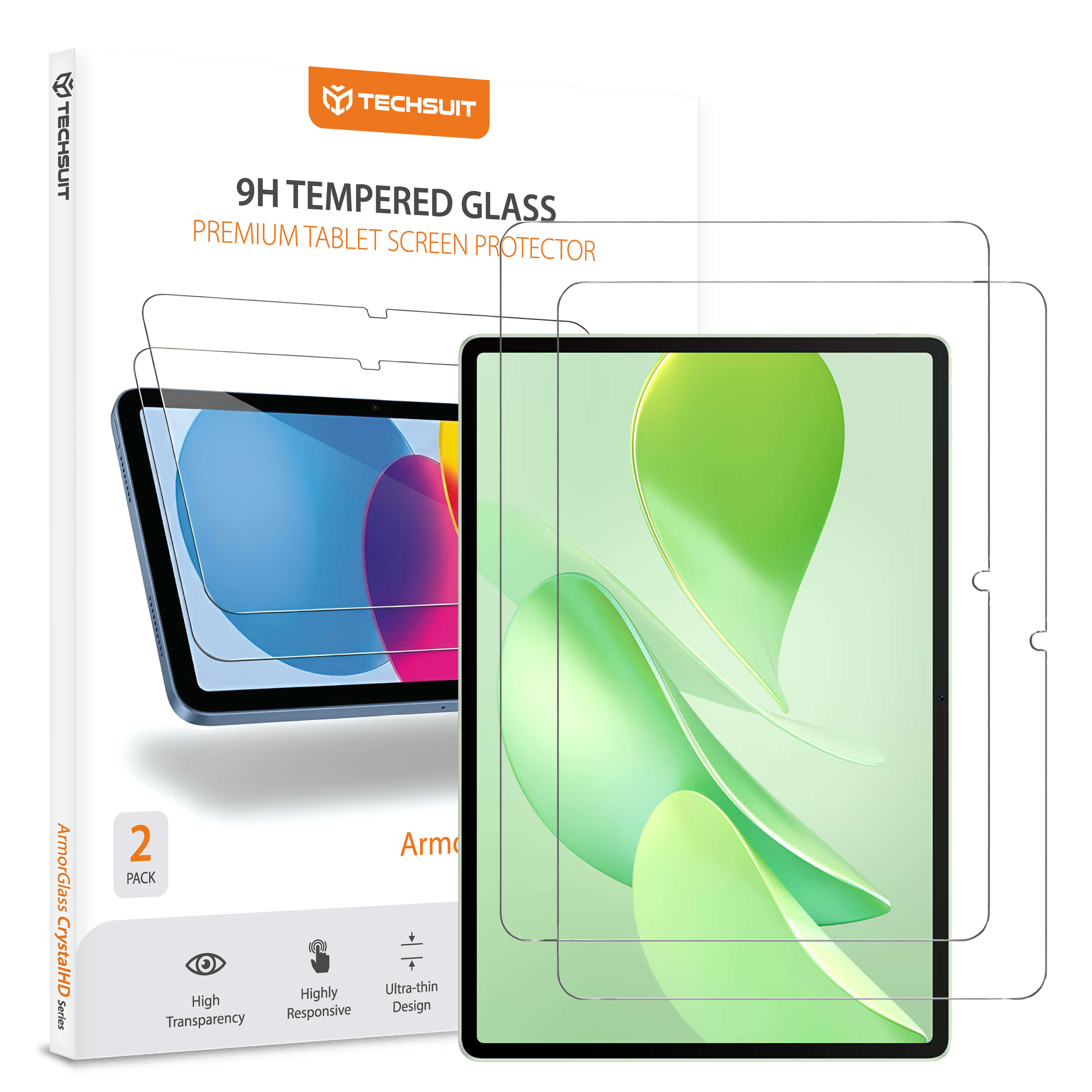Калъф за Huawei MatePad 12 X (2025) (комплект от 2) - Techsuit ArmorGlass CrystalHD - Прозрачен