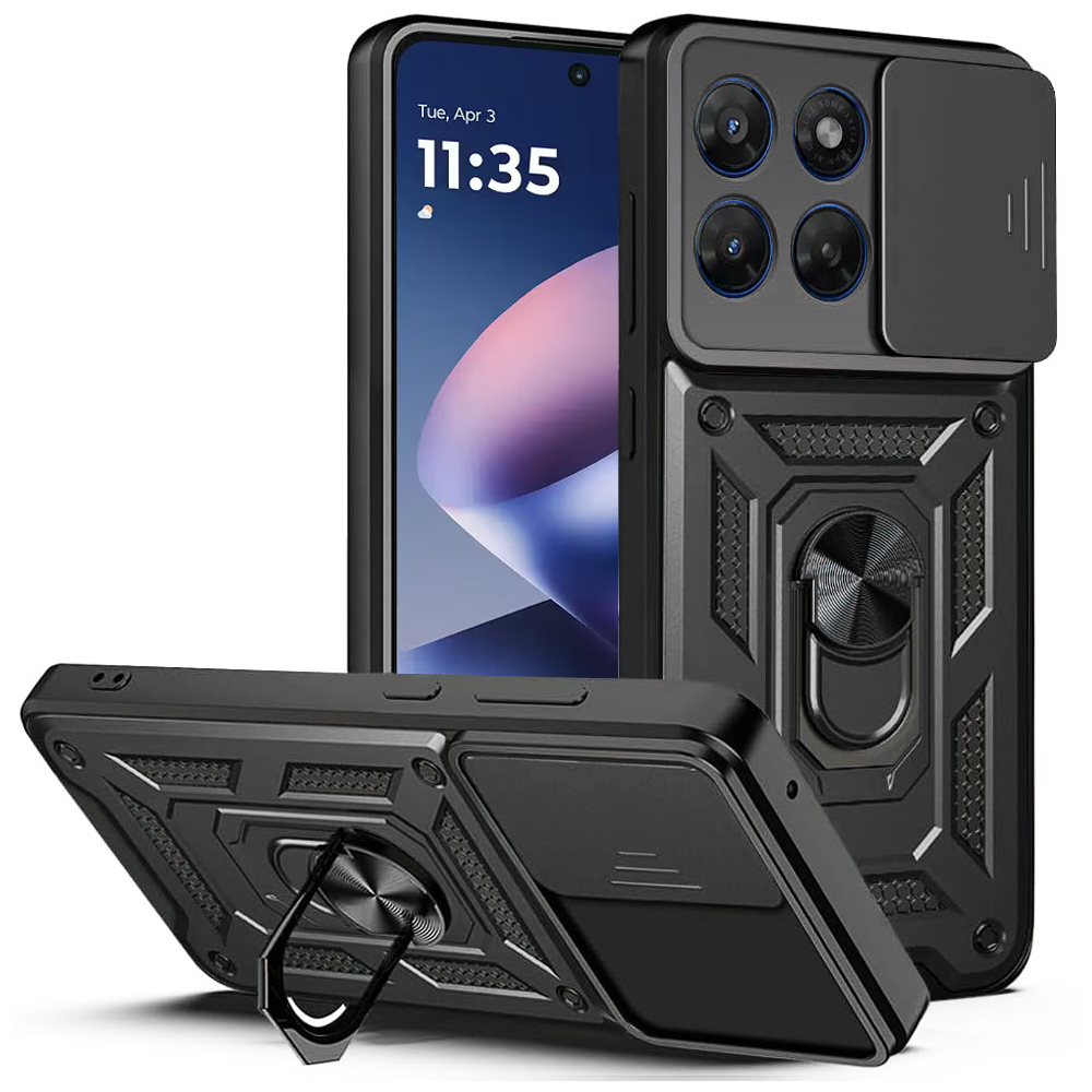 Калъф за Motorola Moto G37 / G47 - Techsuit CamShield Series - Черен