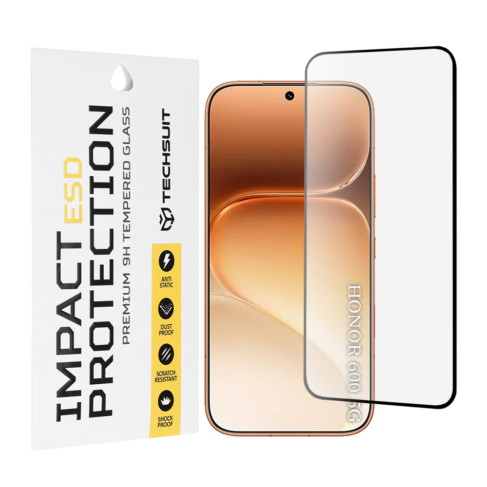 Капак за Honor 600 / 600 Pro - Techsuit ESD Glass - Черен