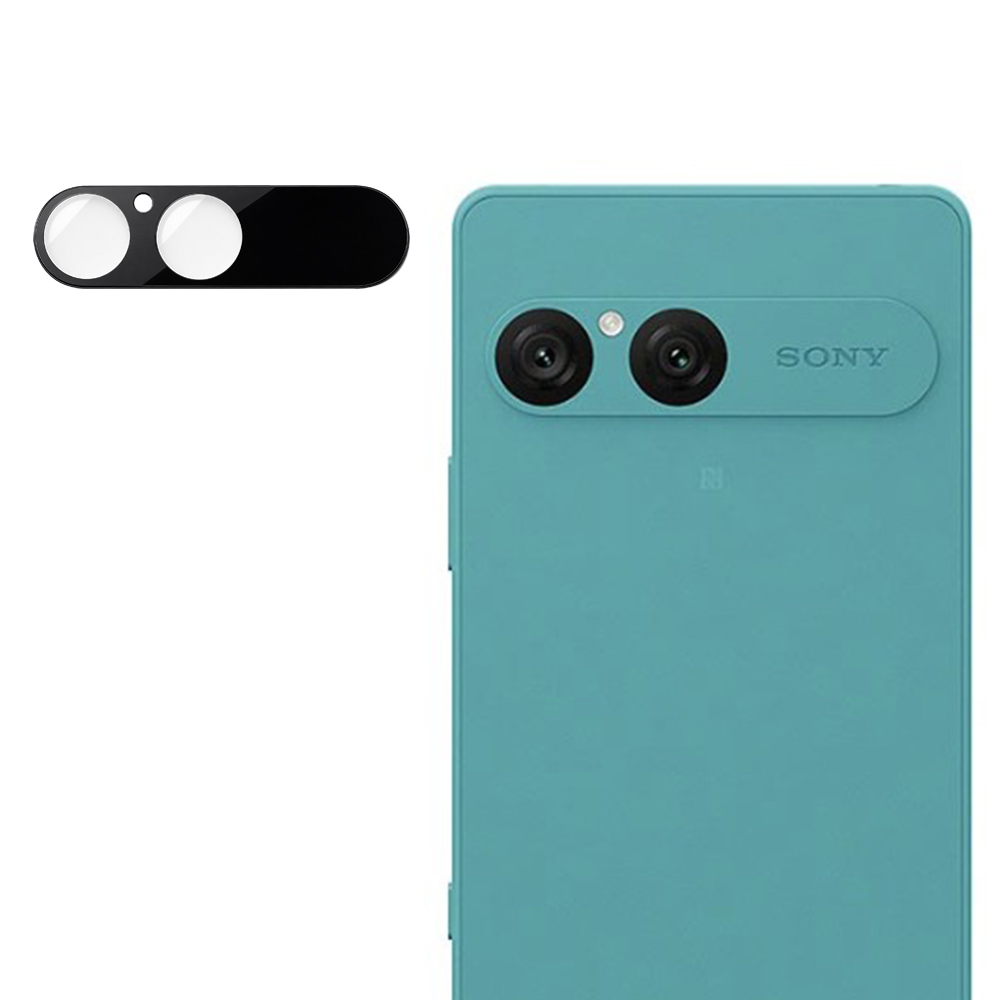 Капак за камера за Sony Xperia 10 VII - Techsuit Full Camera Glass - Черен