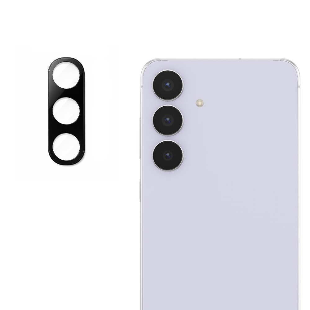 Капак за камера за Samsung Galaxy S25 FE - Techsuit Full Camera Glass - Черен