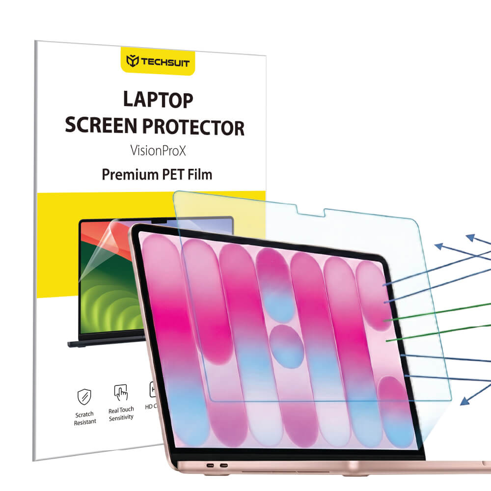 MacBook Neo 13" протектор за екран - Techsuit VisionProX Anti-Син Light - Прозрачен