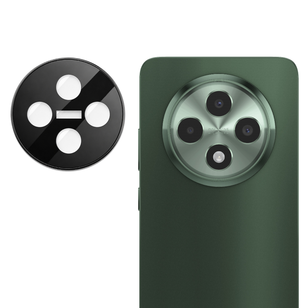 Капак за камера за Oppo Reno12 F 4G / Reno12 F 5G / Reno12 FS 4G / Reno12 FS 5G - Techsuit Full Camera Glass - Черен
