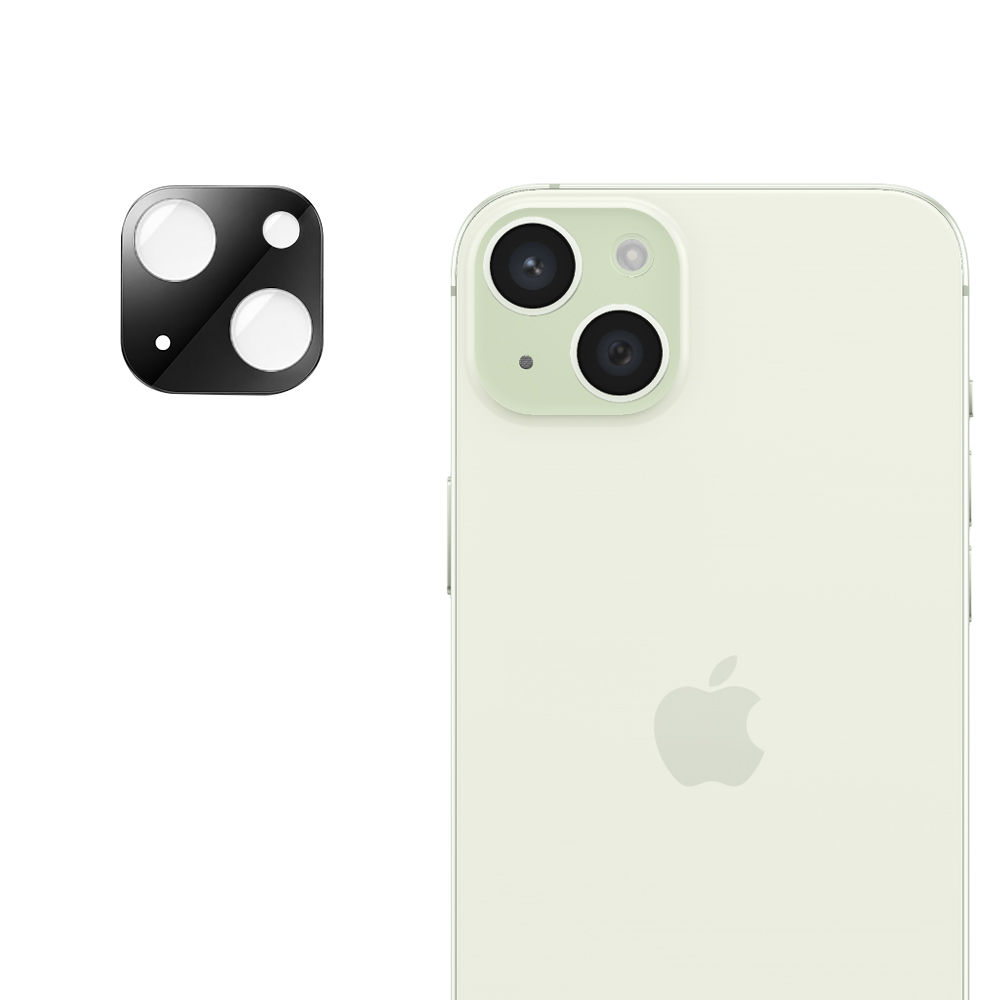 Калъф за камера за iPhone 15 / iPhone 15 Plus - Techsuit Full Camera Glass - Черен