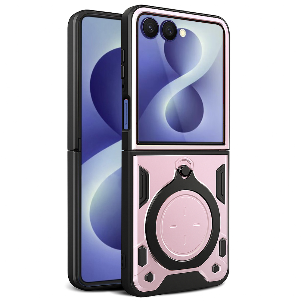 Калъф за Samsung Galaxy Z Flip8 - Techsuit CamGuard Pro - Розово злато