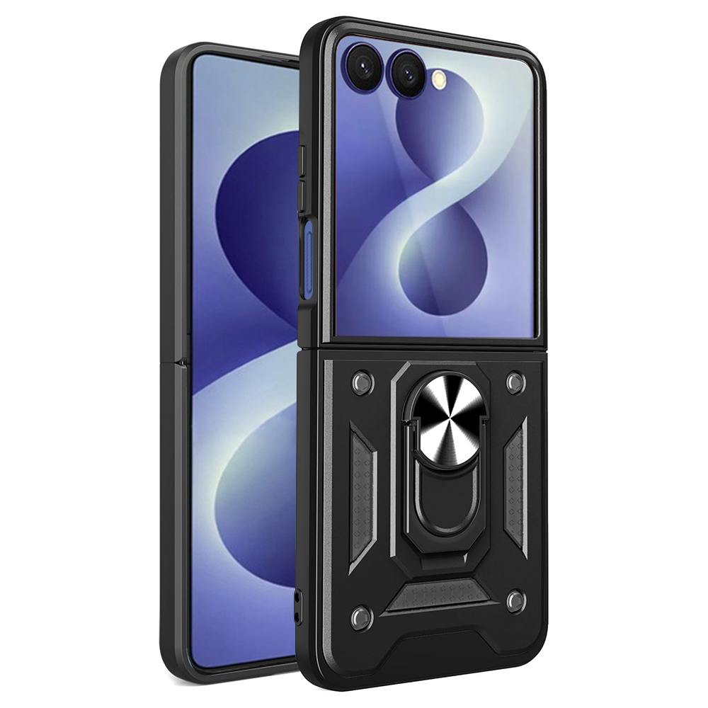 Калъф за Samsung Galaxy Z Flip8 - Techsuit CamShield Series - Черен