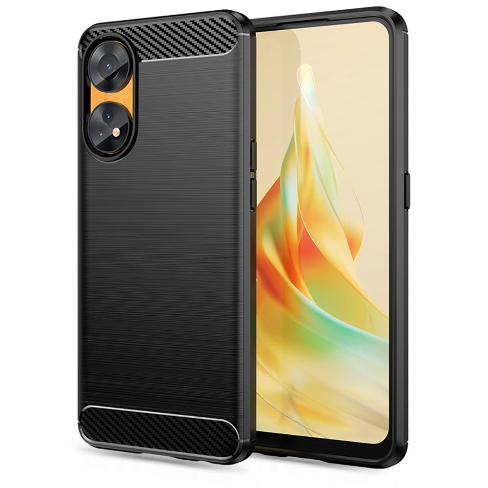 Калъф за Oppo Reno8 T - Techsuit Carbon Silicone - Черен