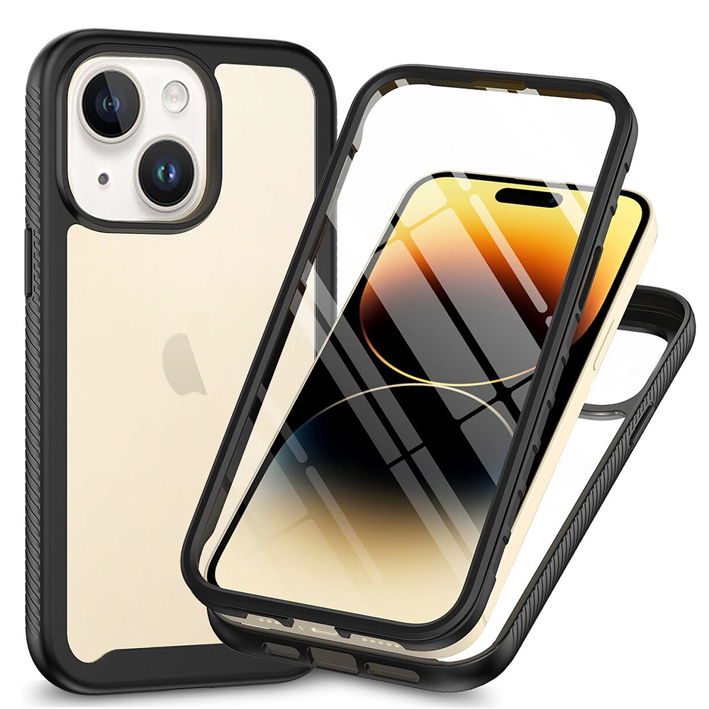 Калъф за iPhone 15 + калъф - Techsuit Defense360 Pro - Черен
