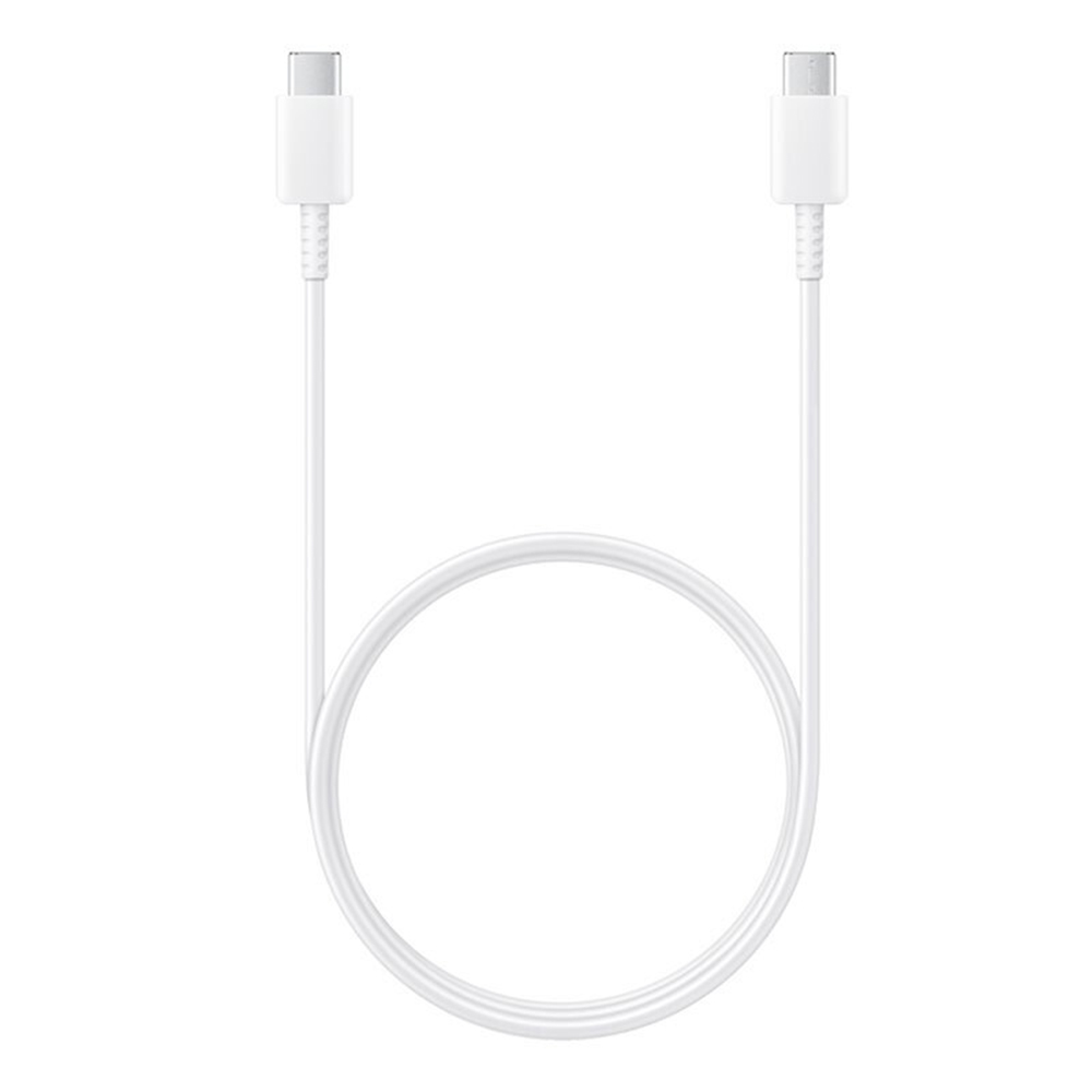 Кабел за данни USB-C към Type-C бързо зареждане 3A 3A, 1m - Samsung (EP-DA705BWE) - Бял (Опаковка на едро)
