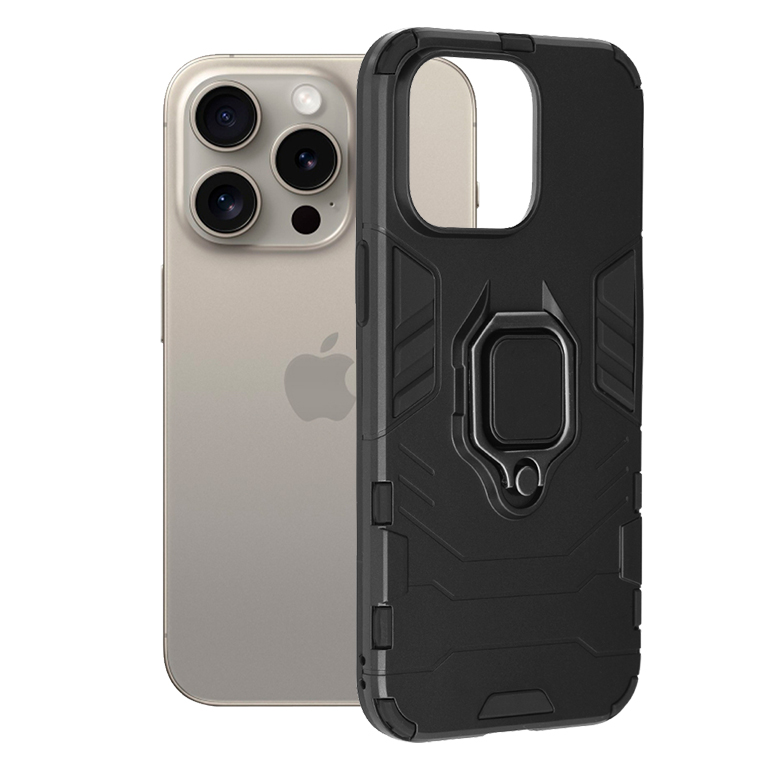Калъф за iPhone 15 Pro Max - Techsuit Silicone Shield - Черен