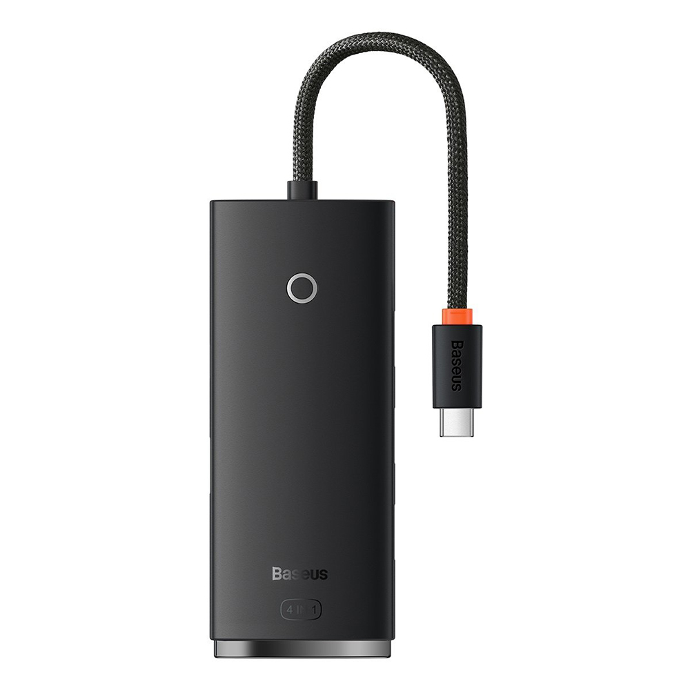 Хъб тип-C към 4x USB 3.0, тип-C, 0,25 м - серия Baseus Lite (WKQX030301) - Черен