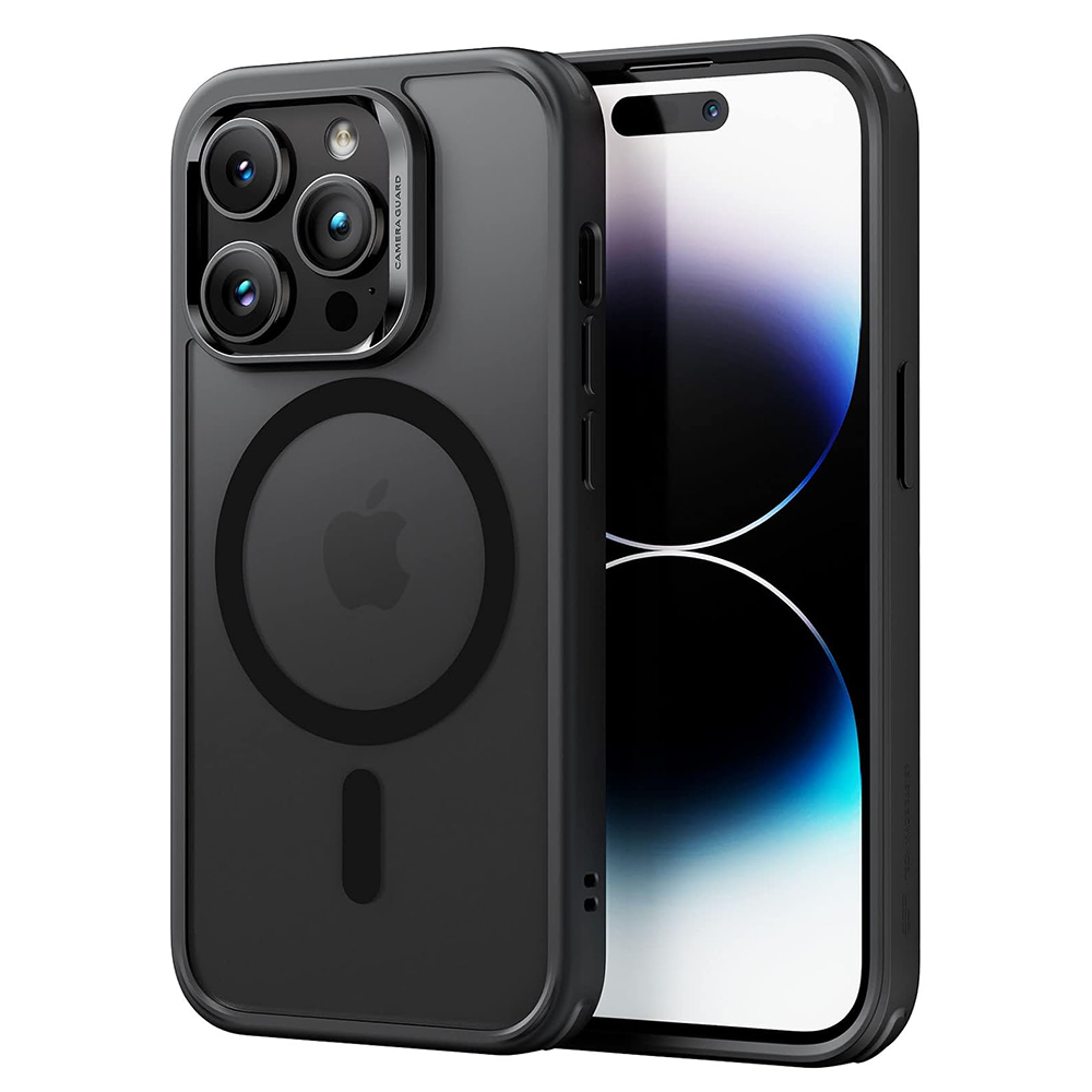Калъф за iPhone 14 Pro Max - ESR Classic Classic Hybrid HaloLock - Frosted Черен