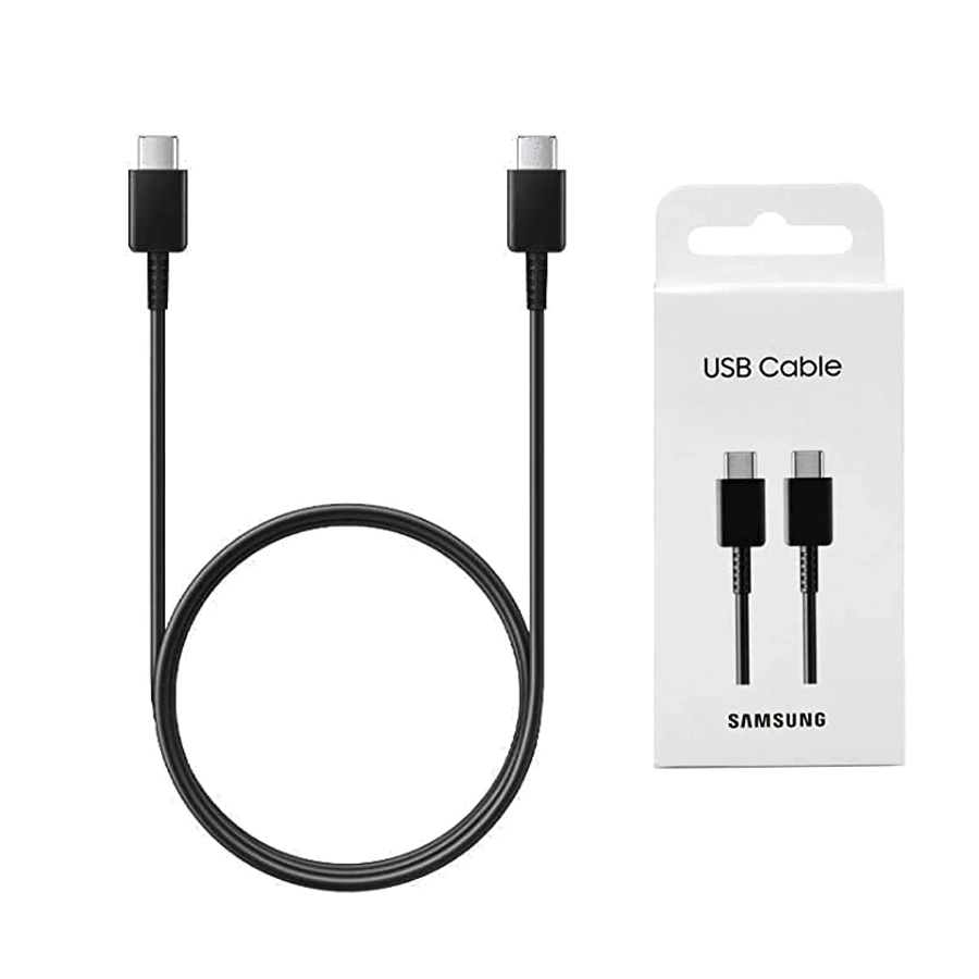 Кабел за данни USB-C към Type-C бързо зареждане 3A 3A, 1m - Samsung (EP-DA705BBEGWW) - черен (блистерна опаковка)