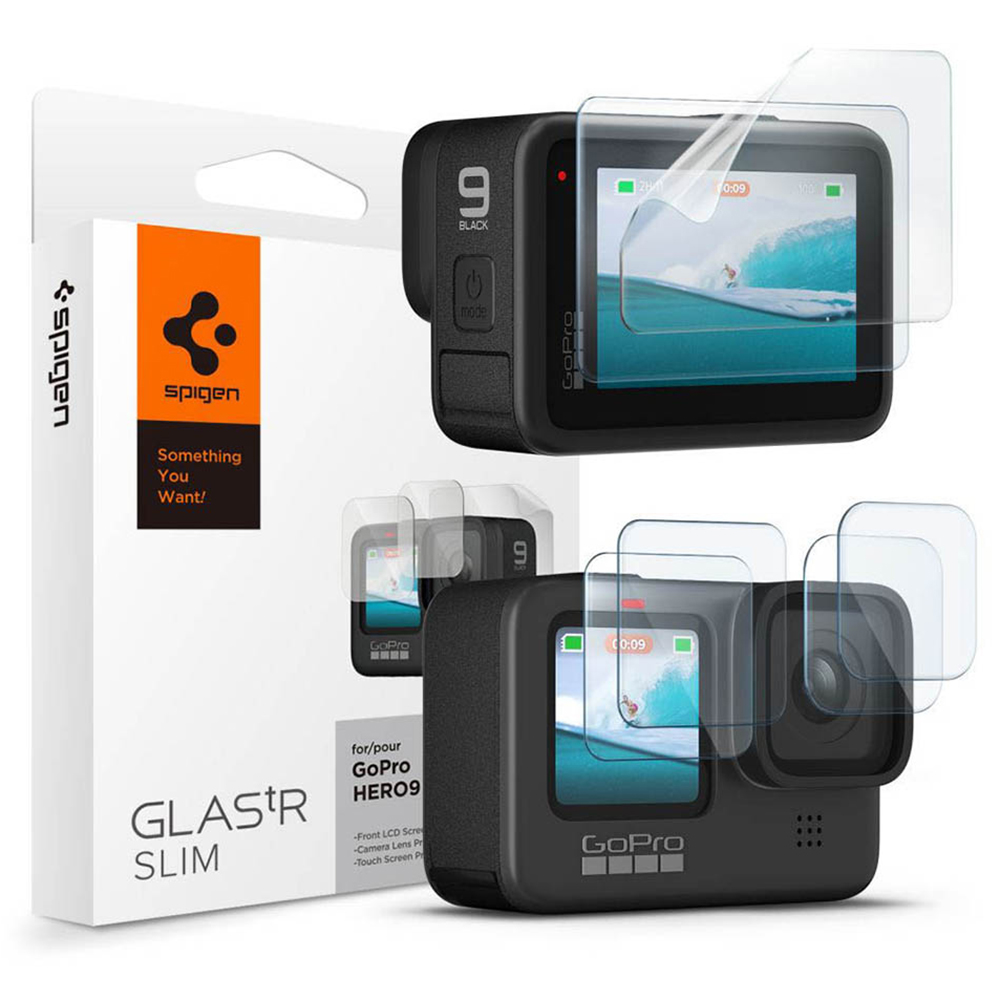 Фолио за GoPro Hero 9/10/11/12 (комплект от 6) - Spigen Glas.tR Slim (AGL03045) - Прозрачен