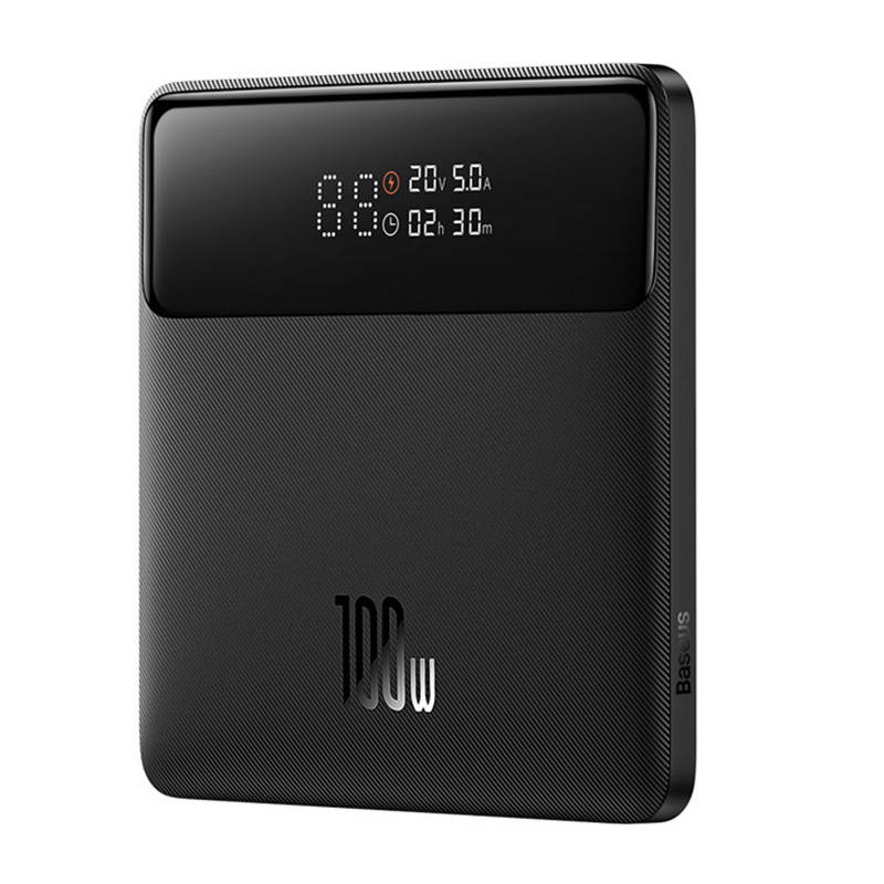 Външен батериен пакет 2xUSB, 2xUSB-C, 20000mAh + USB-C кабел - Baseus (PPBL000301) - Черен