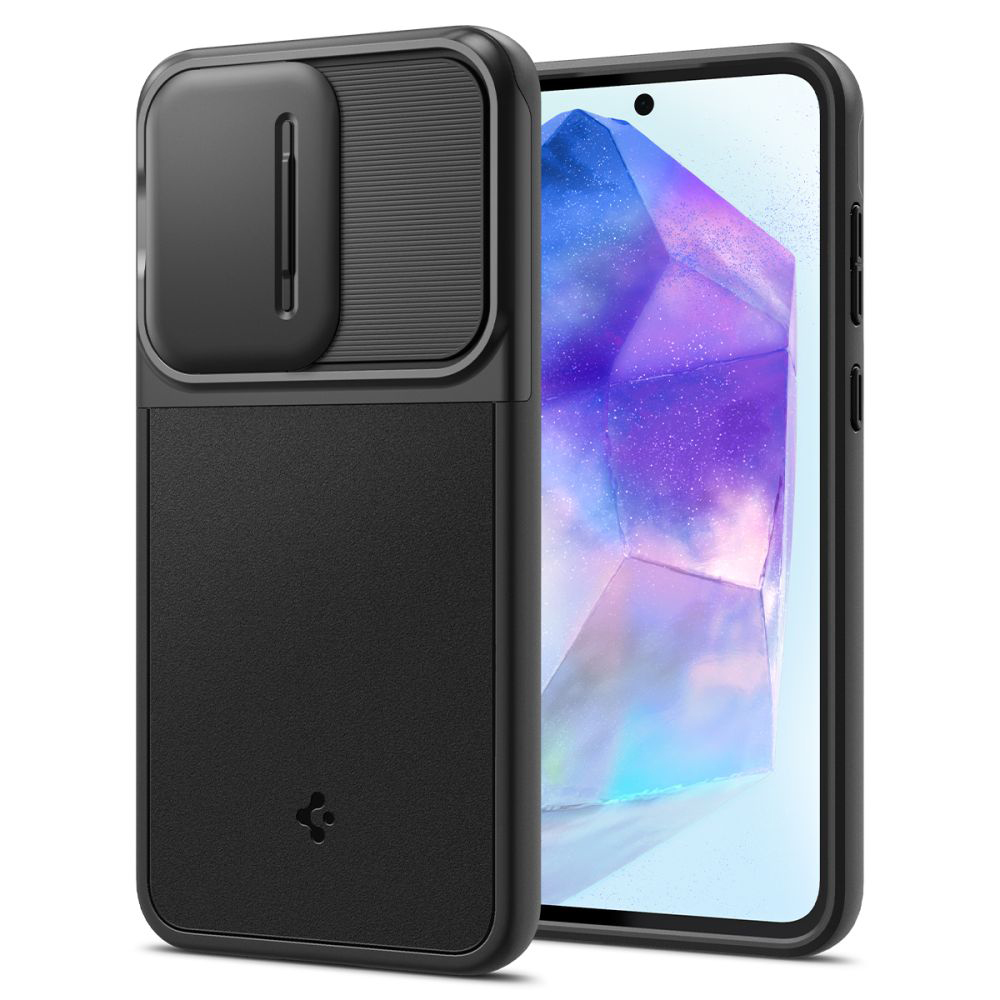 Калъф Samsung Galaxy A55 5G - Spigen Optik Armor (ACS07535) - Черен