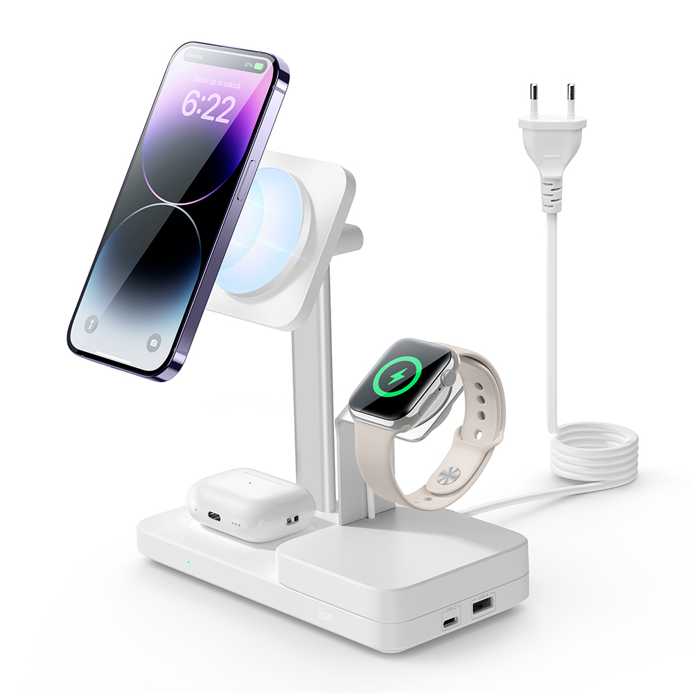 Зарядна станция 5в1, 65W, MagSafe - ESR (6E004) - Бял