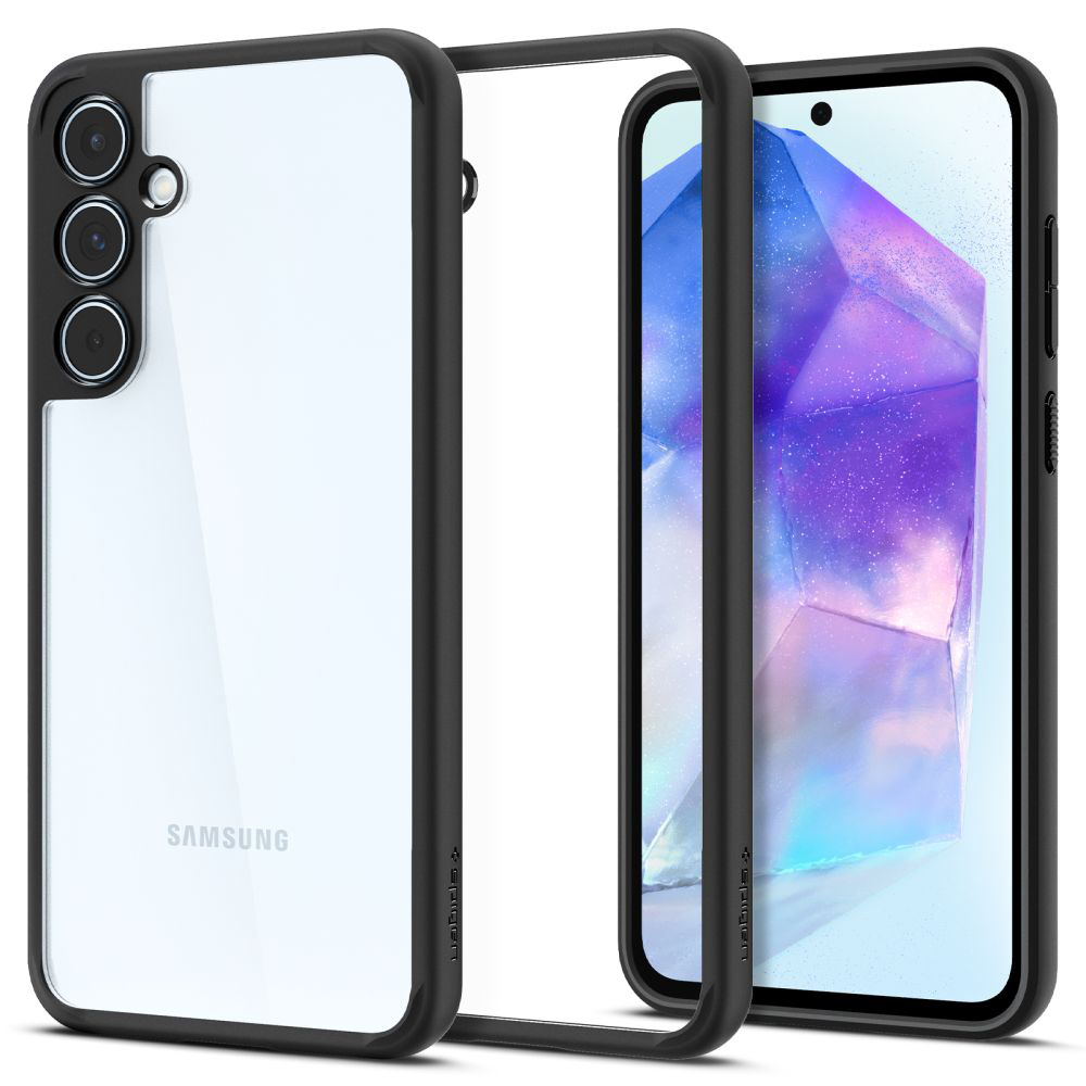 Калъф за Samsung Galaxy Galaxy A55 5G - Spigen Ultra Hybrid (ACS07529) - Черен мат