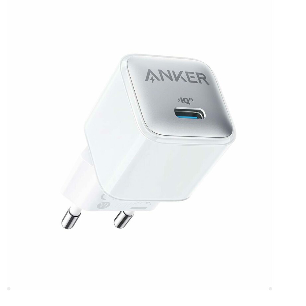 Зарядно устройство Priza Type-C, 20W, PowerIQ 3.0 - Anker 512, Nano 3 (A2346G21) - Бяло