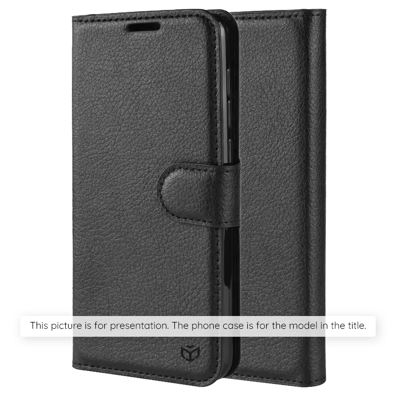 Husă Techsuit Leather Folio Oppo A6 4G Negru