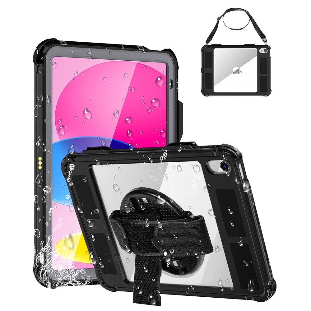 Калъф за iPad 10 (2022) 10.9 / 11 (2025) - ShellBox Waterproof IP68 - Черен