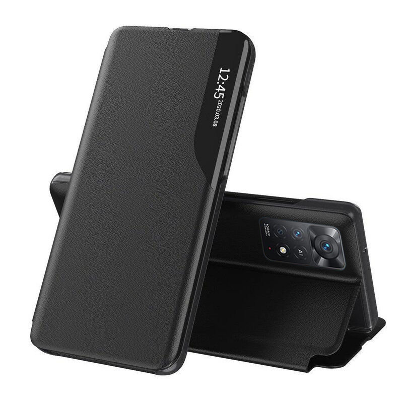 Husa Piele ecologica Policarbonat negru Xiaomi Redmi Note 11 Pro 7vi